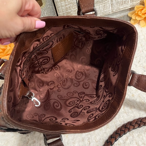 Authentic BRIGHTON Brown Leather Shoulder Bag VGC! - Picture 10 of 12